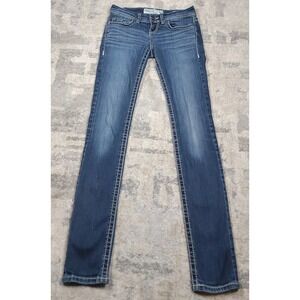 BKE Denim STELLA Women's Stretch Low Rise Skinny Blue Jeans Size 25x33.5"
